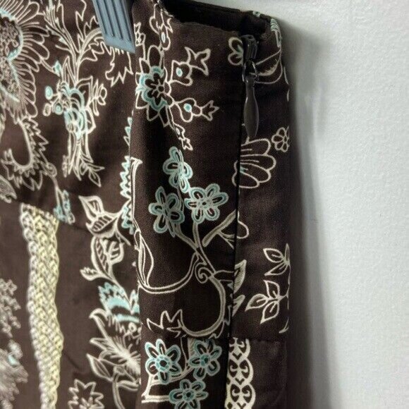 Esprit Brown Floral Print Skirt Tulle Boho Womens Size 12 Bohemian Layering Mini - Picture 8 of 12